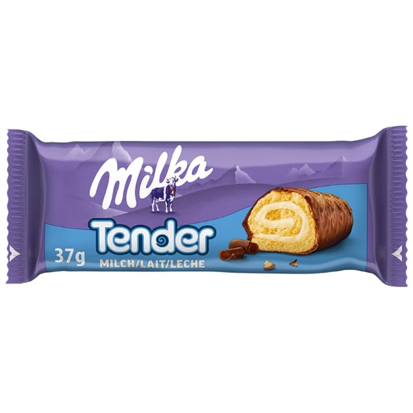 Milka Tender Milch - Biskuit-Rolle mit feiner Milchcrème-Füllung für Kinder – ideal zum Teilen bei Familienveranstaltung