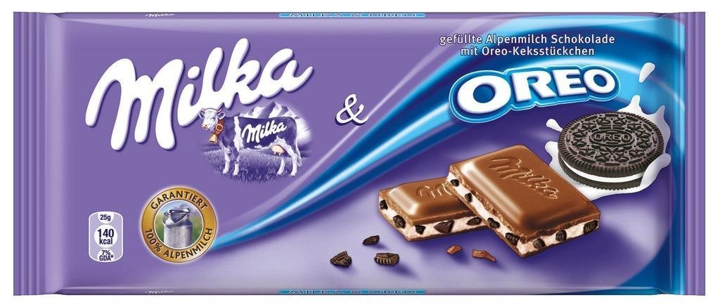Milka & Oreo - Zartschmelzende Schokoladentafel mit original Oreo-Keksstückchen - Perfekt für Schokoladenliebhaber im Ha