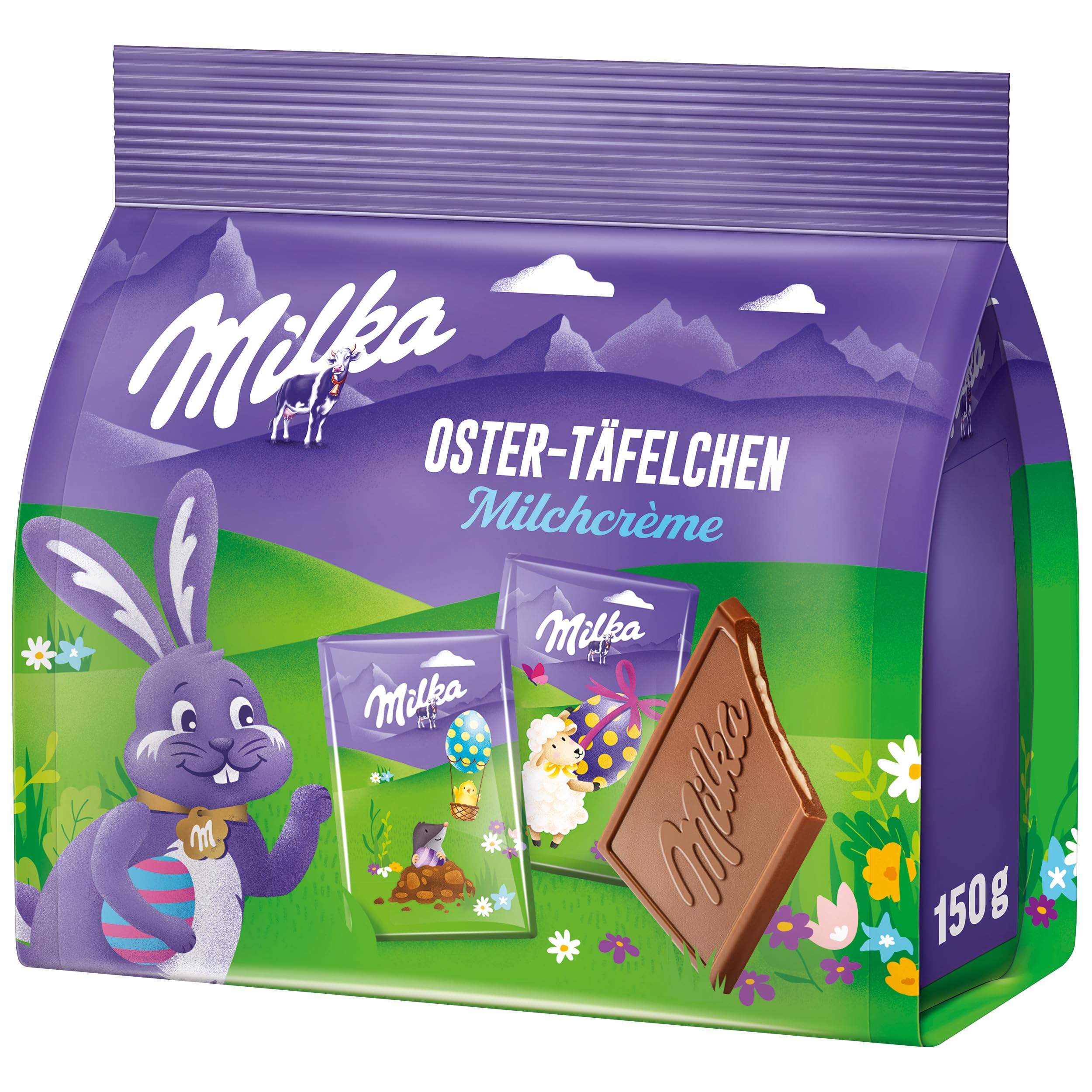 Milka Oster-Täfelchen Milchcréme - zarte Füllung aus Alpenmilch - 150g fürs Osternest